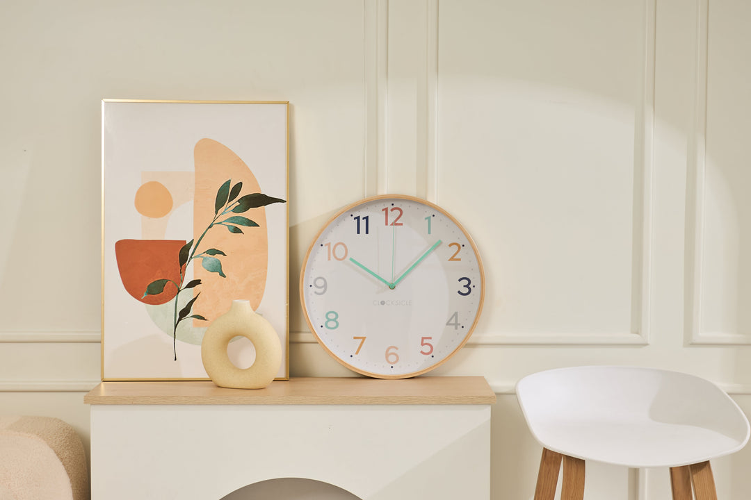 Clocksicle Silent Wood Wall Clock Rainbow 40cm CC-40-RAIN 4 #size_40cm