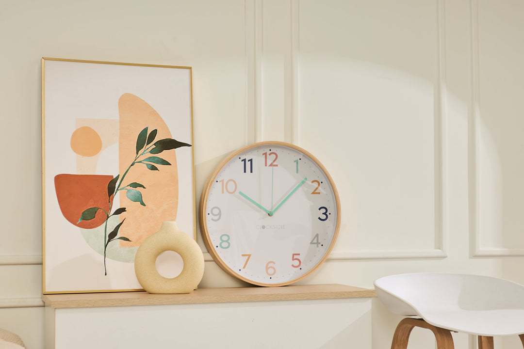 Clocksicle Silent Wood Wall Clock Rainbow 40cm CC-40-RAIN 6 #size_40cm