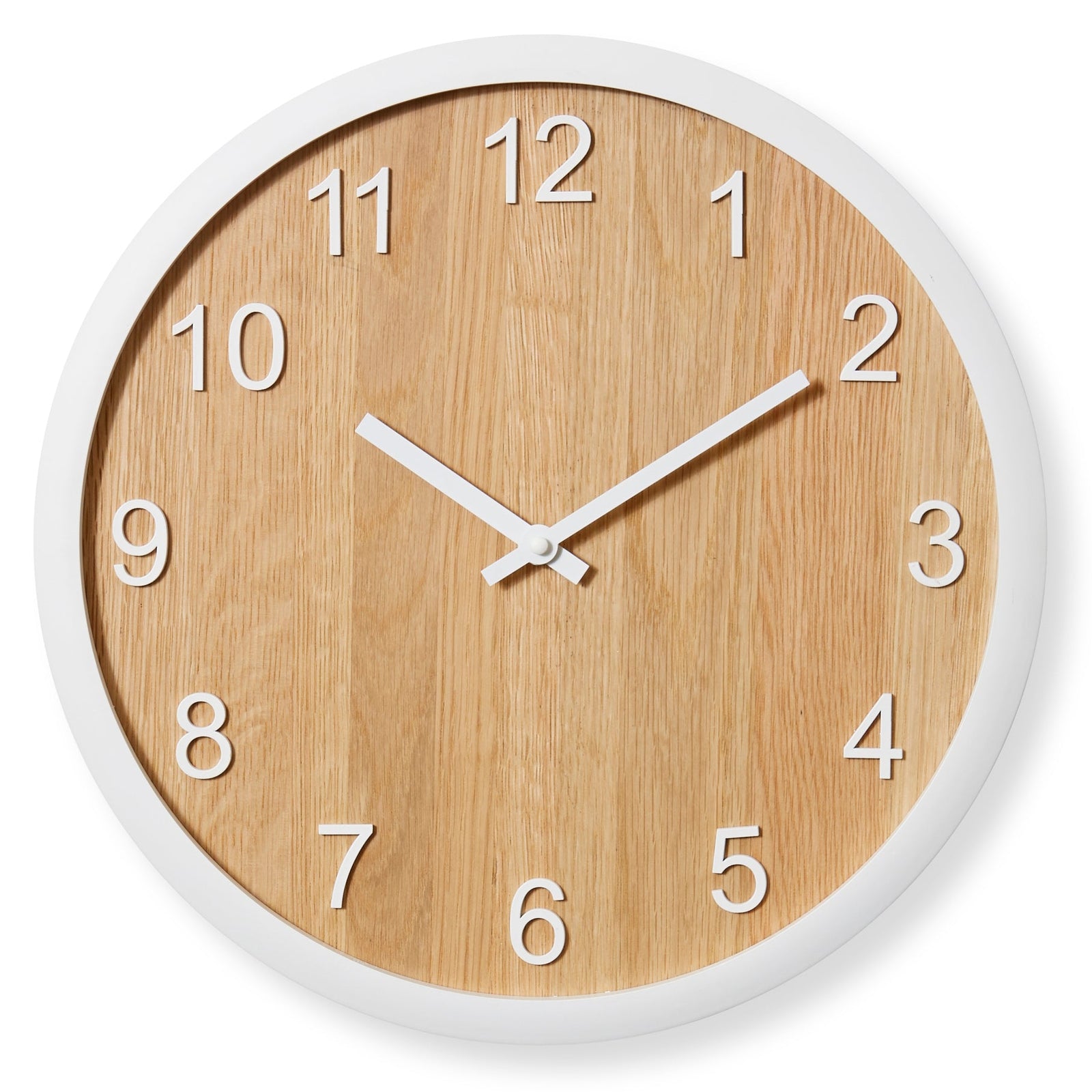 Elme Living Bryden Wooden Wall Clock Natural White 40cm WL.152.NTWH 1 #size_40cm