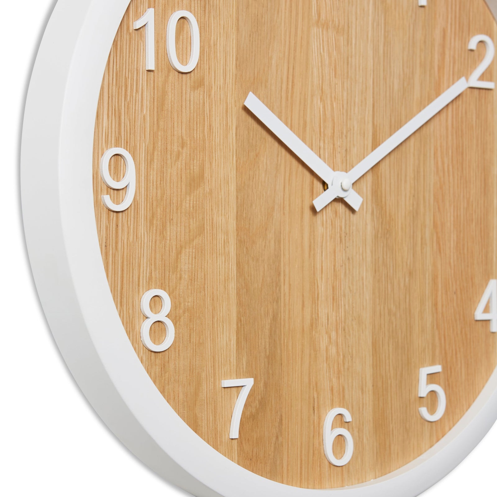 Elme Living Bryden Wooden Wall Clock Natural White 40cm WL.152.NTWH 2 #size_40cm