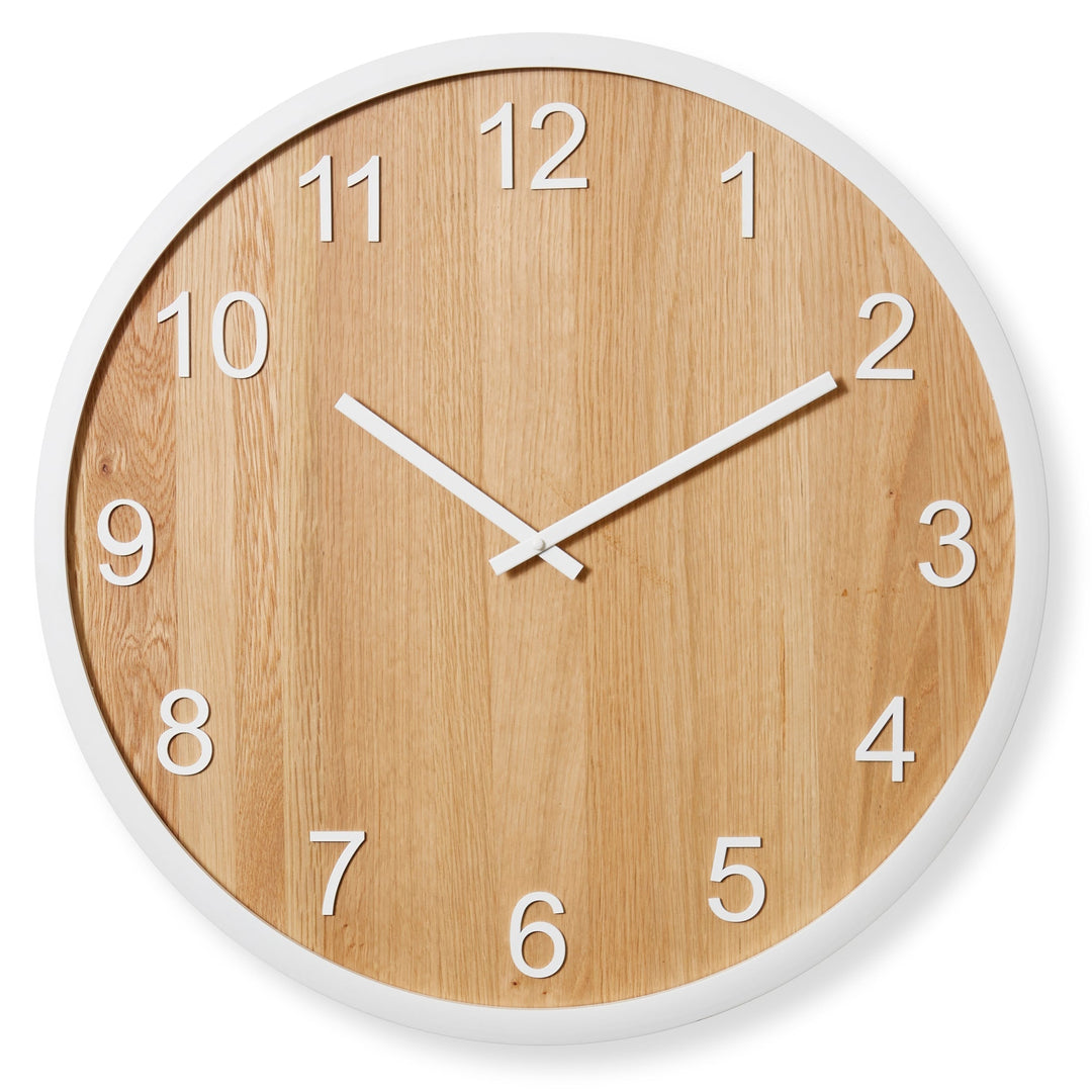 Elme Living Bryden Wooden Wall Clock Natural White 60cm WL.153.NTWH 1 #size_60cm