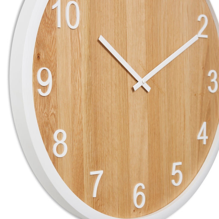 Elme Living Bryden Wooden Wall Clock Natural White 60cm WL.153.NTWH 2 #size_60cm
