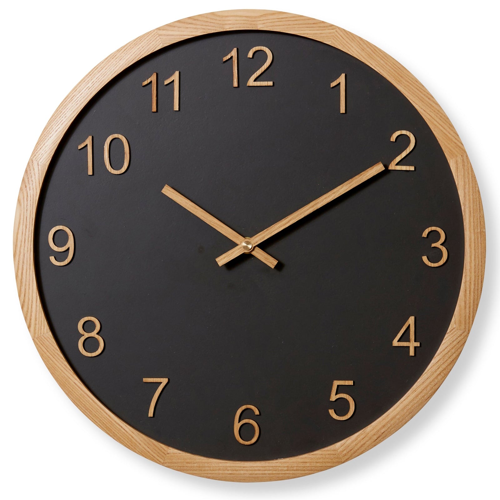 Elme Living Kaylen Wooden Wall Clock Black Natural 40cm WL.156.BKNT 1 #size_40cm