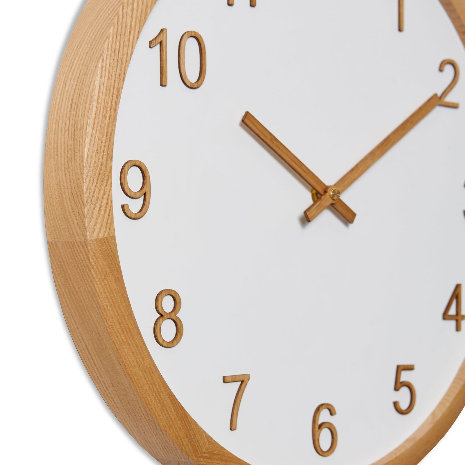Elme Living Sienna Wooden Wall Clock White Natural 40cm WL.150.WHNT 2 #size_40cm