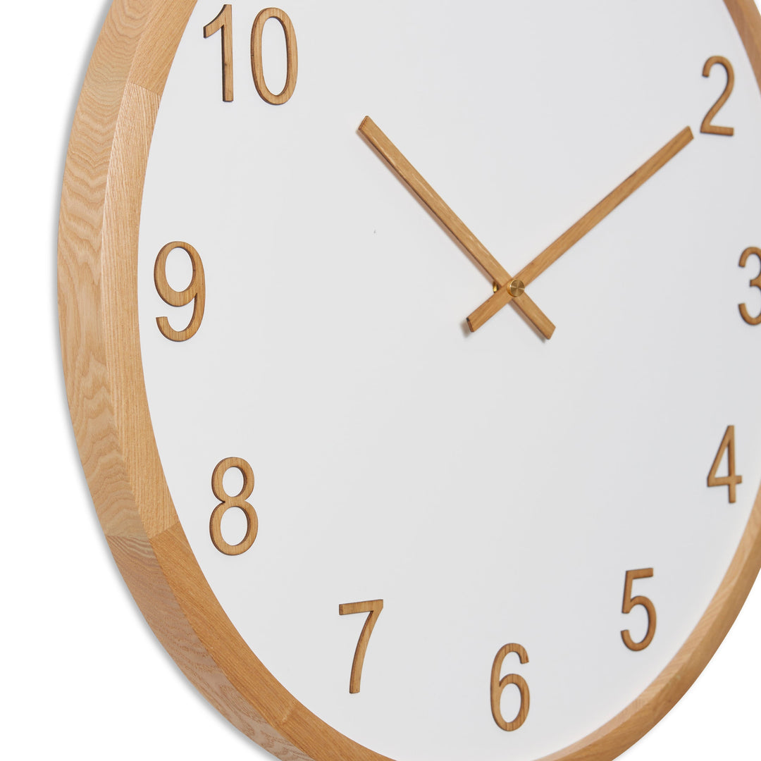 Elme Living Sienna Wooden Wall Clock White Natural 60cm WL.151.WHNT 2 #size_60cm