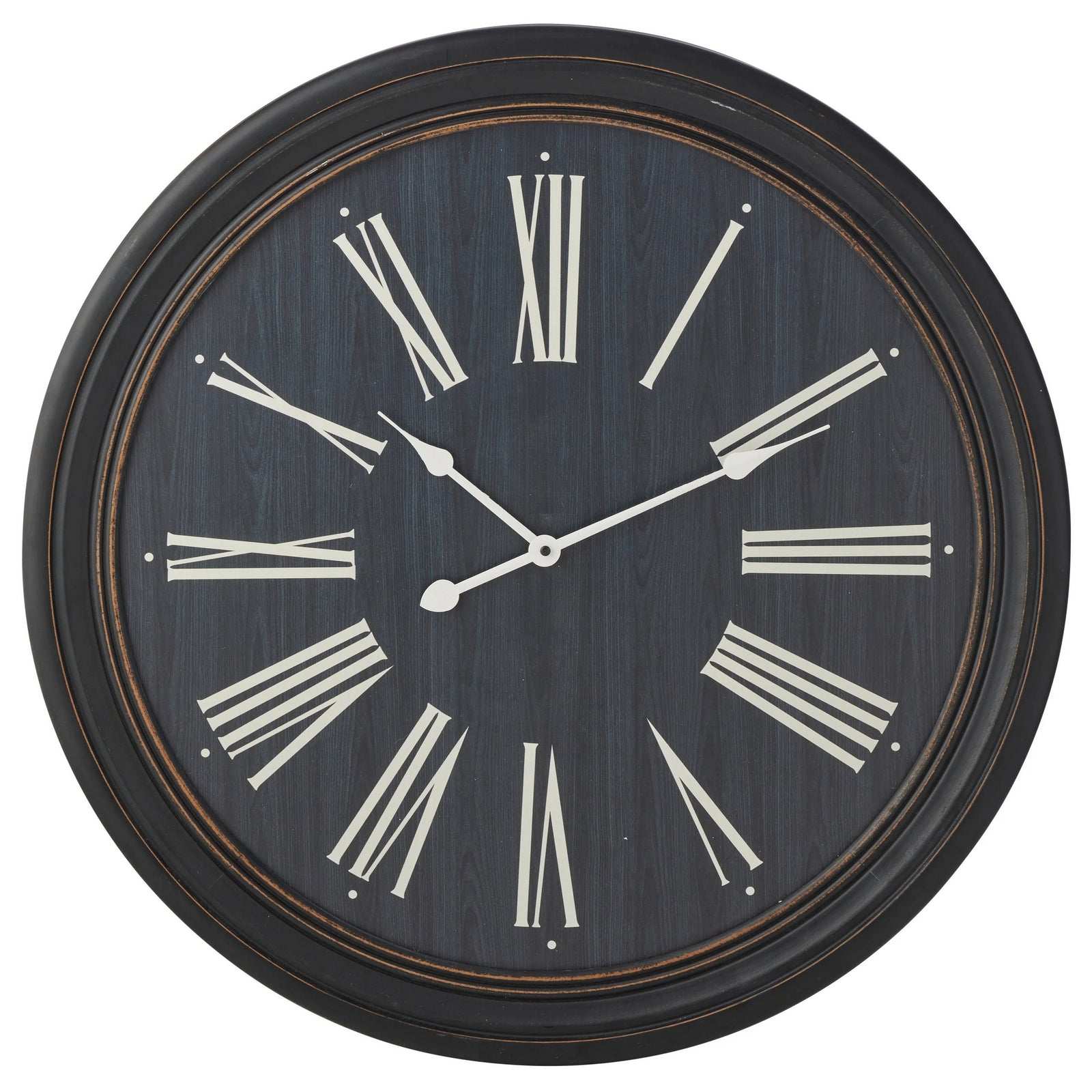 High ST All in Good Time Black Wood Roman Numeral Wall Clock 70cm 90329CLK 1