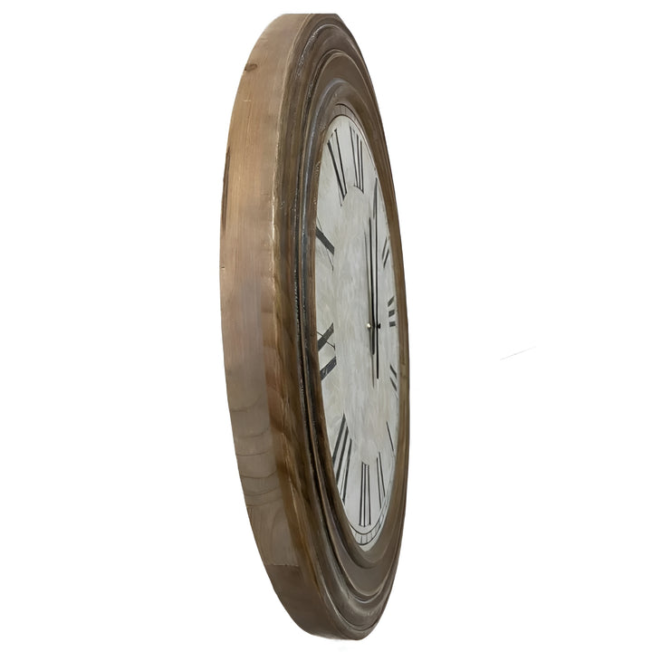 High ST Borrowed Time Wood Roman Numeral Wall Clock 60cm 90331CLK 2