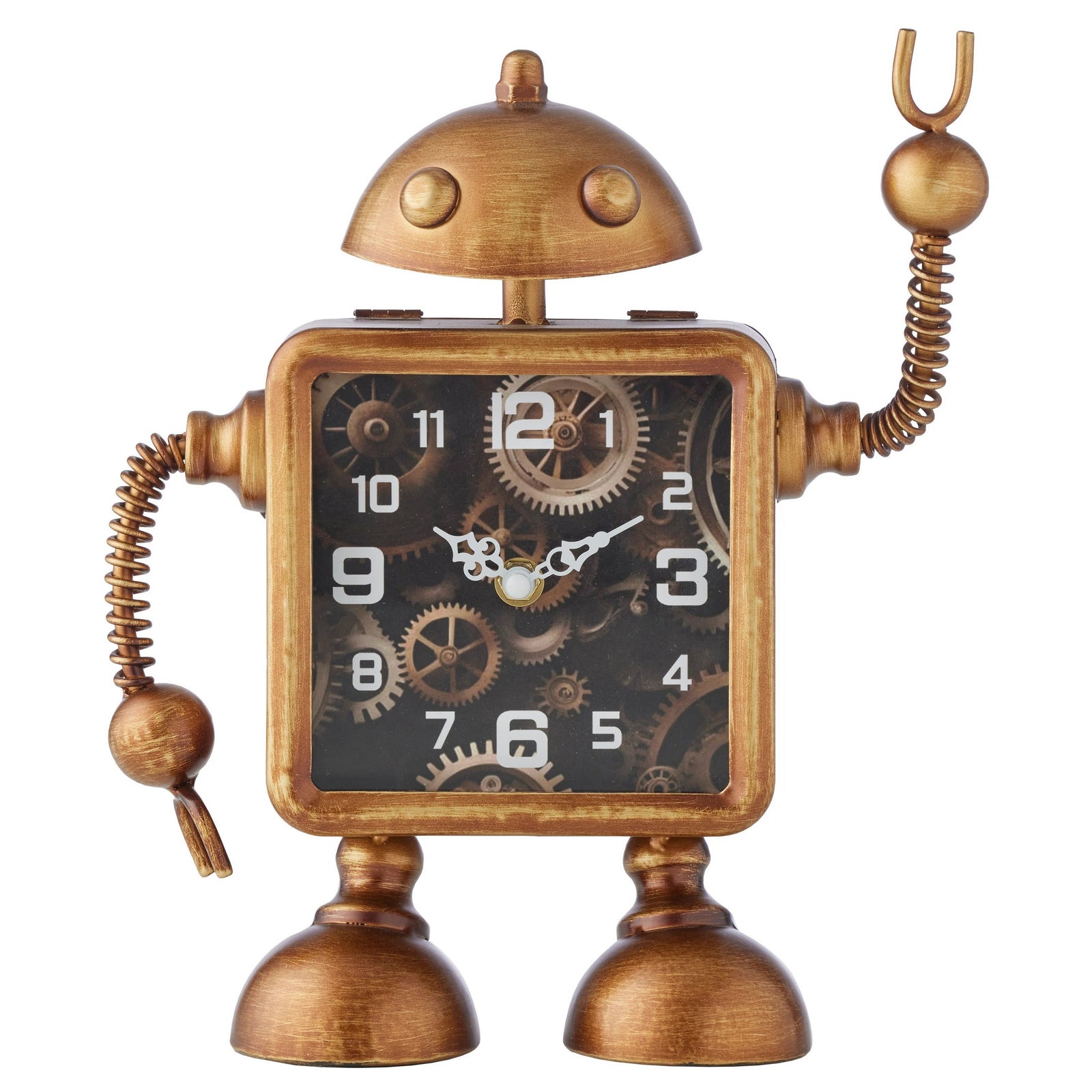 High ST Copper Robot Retro Industrial Desk Clock 28cm 56033RBT 1