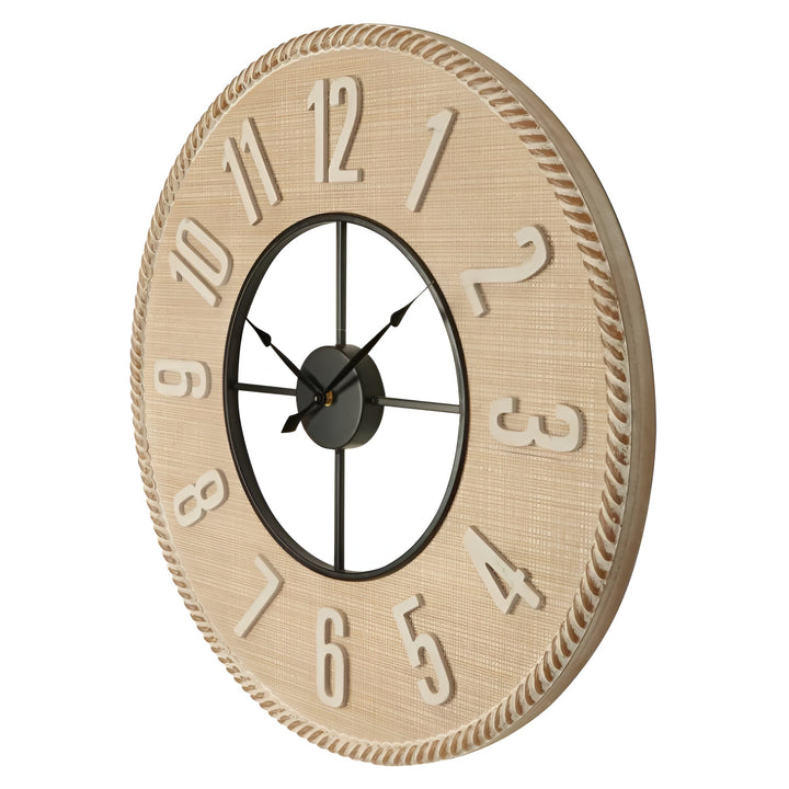 High ST Hampton Cut Out Wood Arabic Numeral Wall Clock 60cm 56028CLK 2