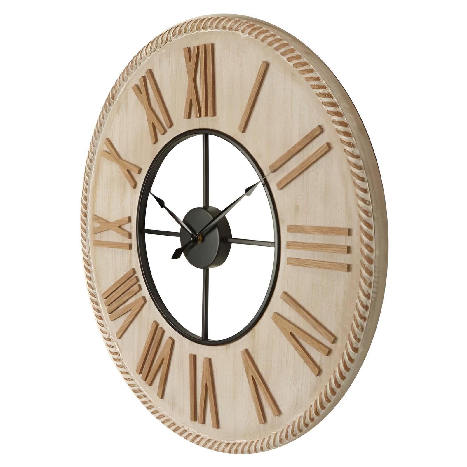High ST Hampton Cut Out Wood Roman Numeral Wall Clock 60cm 56029CLK 2