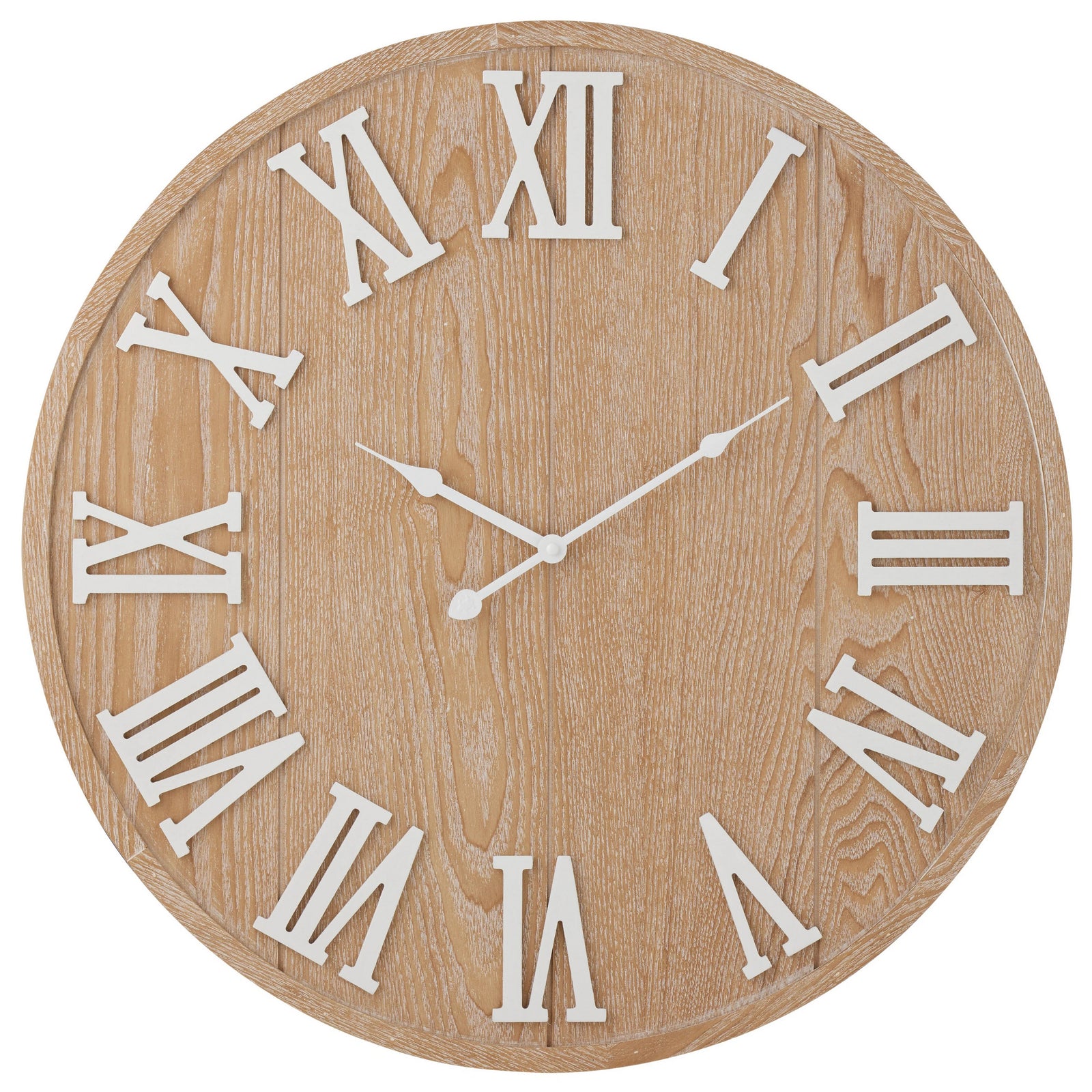 High ST Natural Woodgrain Roman Numeral Wall Clock 60cm 56030CLK 1
