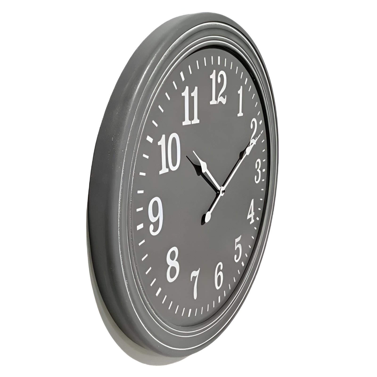 High ST Never Too Late Oversized Grey Wood Wall Clock 80cm 90330CLK 2