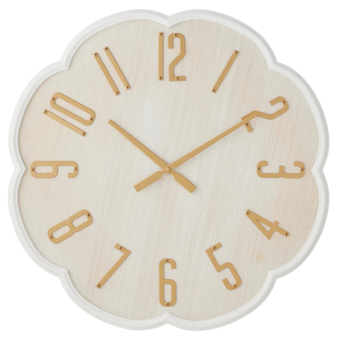 High ST Scalloped Wood Gold French Provincial Wall Clock 60cm 90338CLK 1