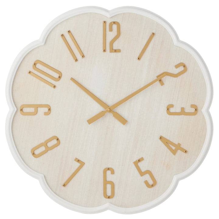 High ST Scalloped Wood Gold French Provincial Wall Clock 60cm 90338CLK 1