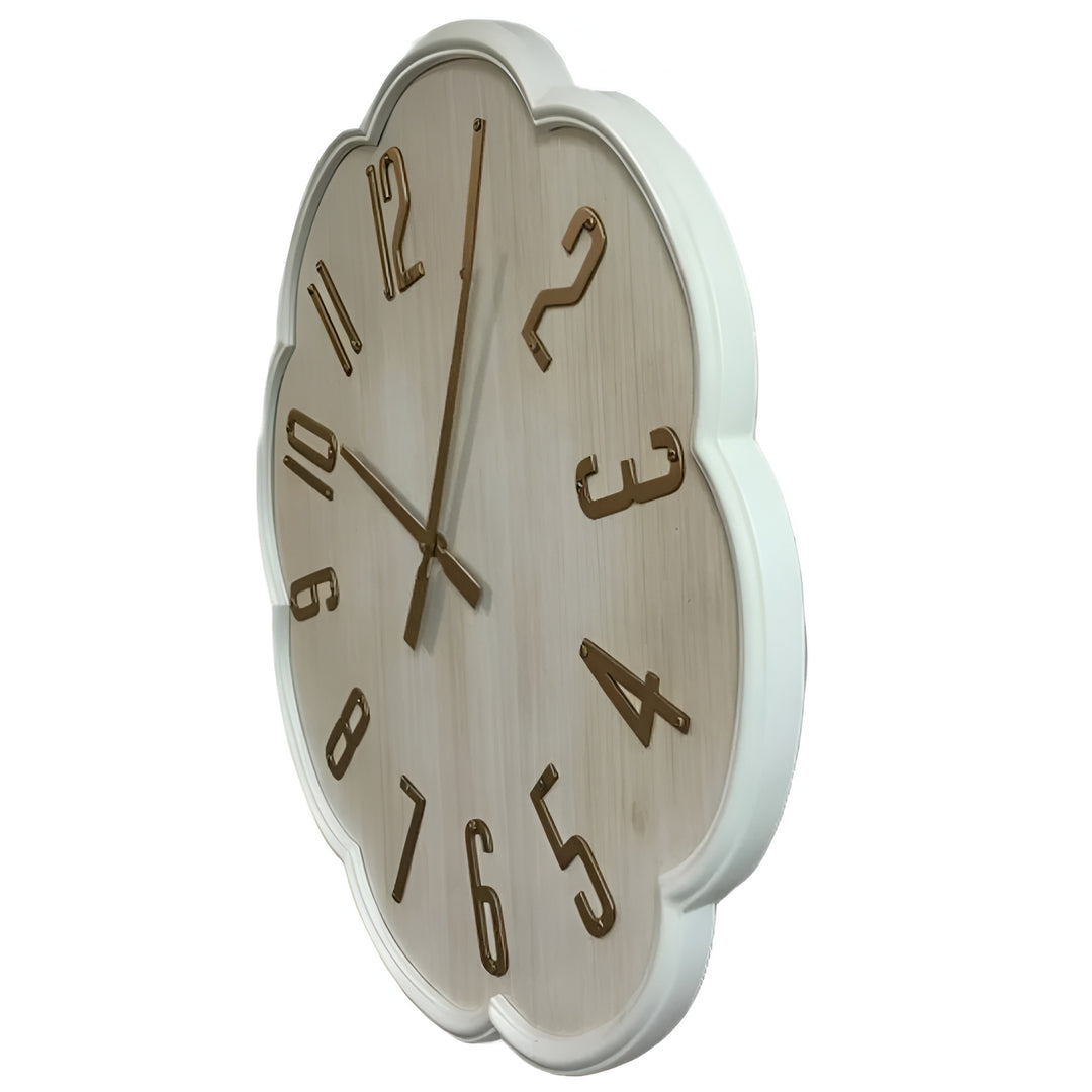 High ST Scalloped Wood Gold French Provincial Wall Clock 60cm 90338CLK 2