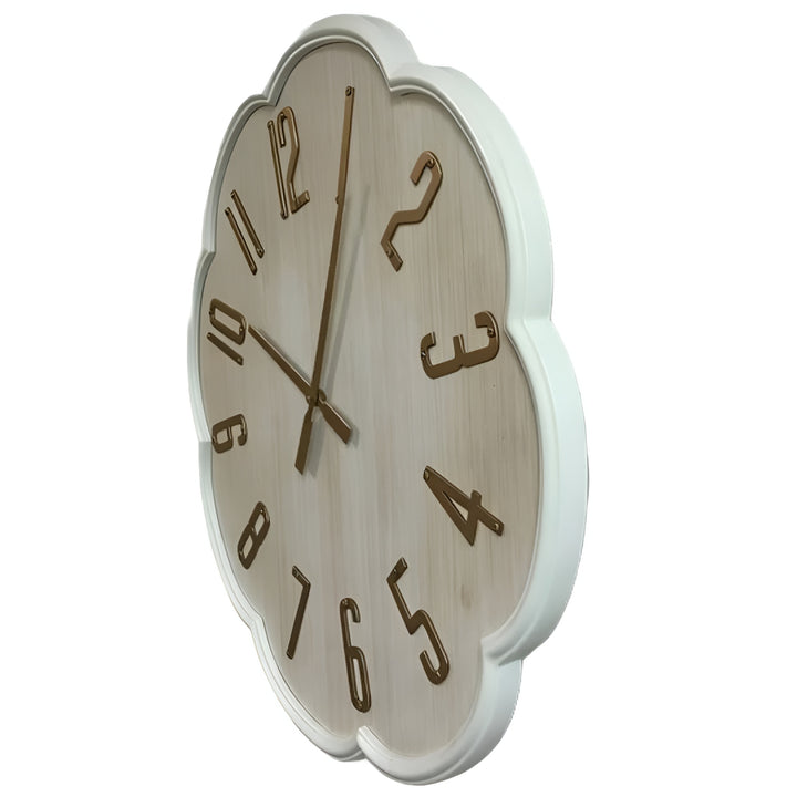 High ST Scalloped Wood Gold French Provincial Wall Clock 60cm 90338CLK 2