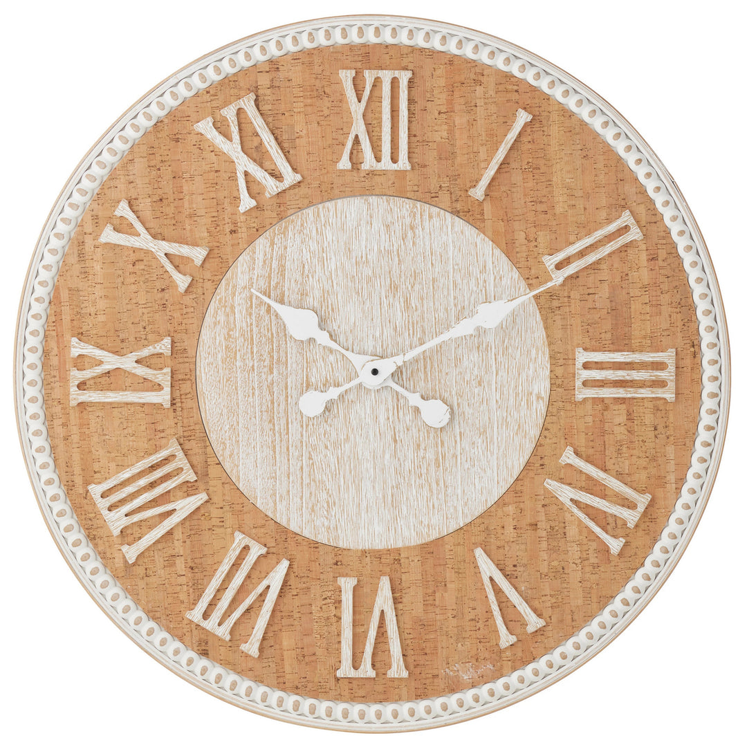 High ST Time Will Tell Rope Trim Wood Wall Clock 70cm 90326CLK 1