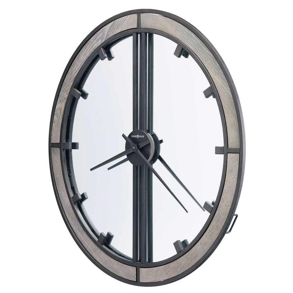 Howard Miller Abril Wrought Iron Skeleton Mirror Wall Clock 76cm 625767 2