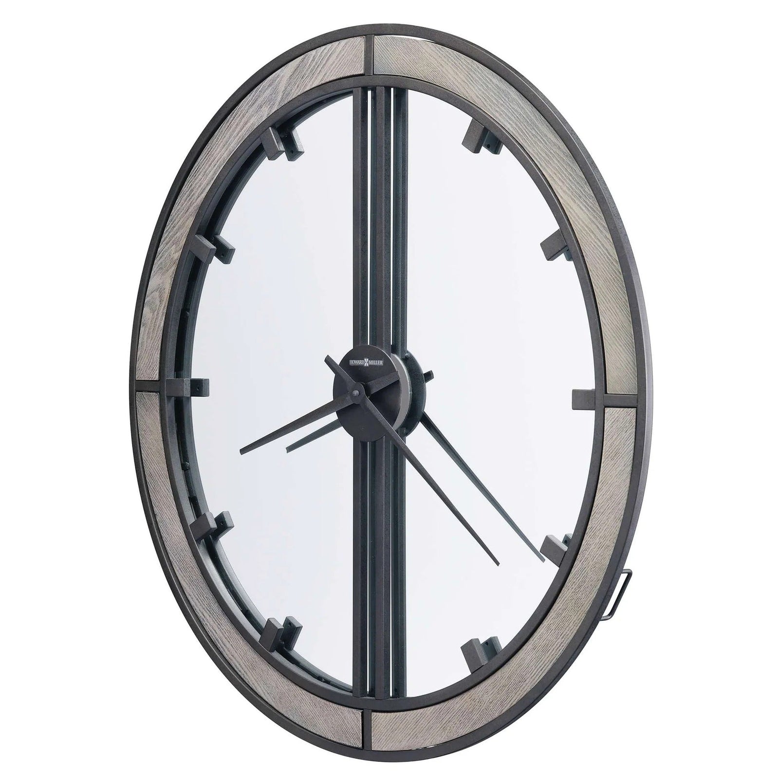 Howard Miller Abril Wrought Iron Skeleton Mirror Wall Clock 76cm 625767 2