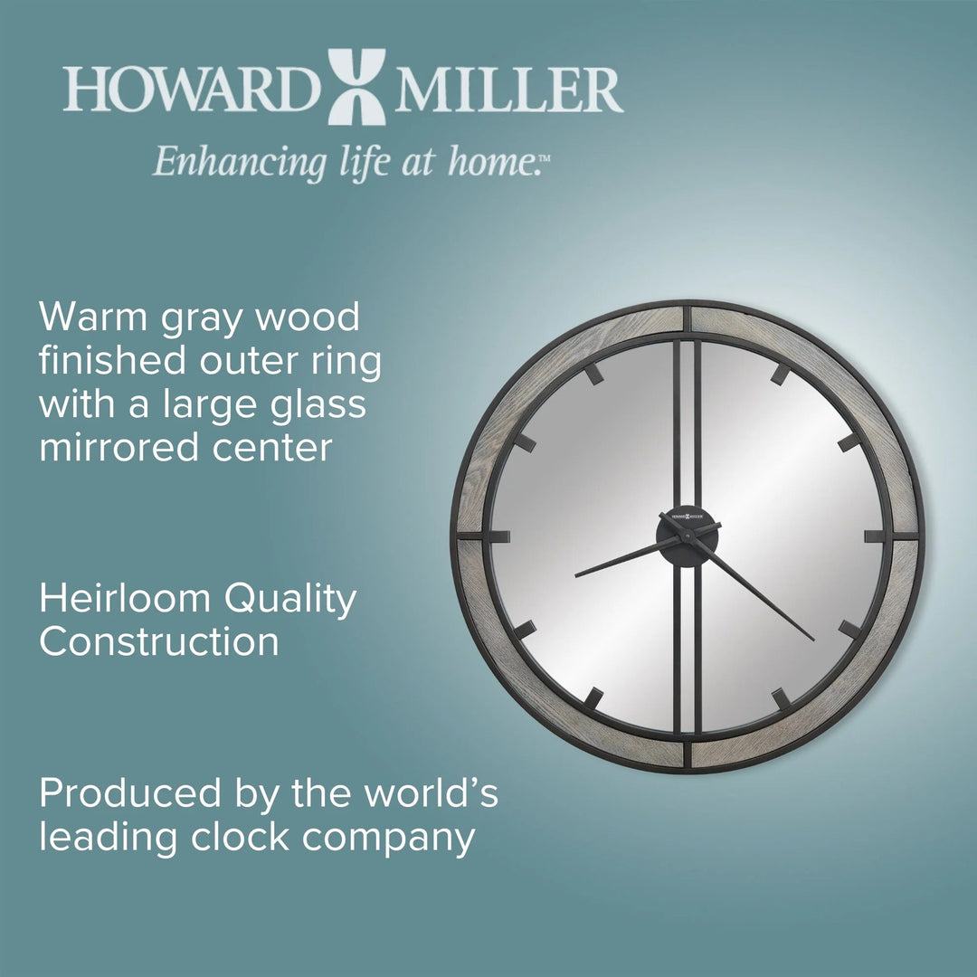 Howard Miller Abril Wrought Iron Skeleton Mirror Wall Clock 76cm 625767 7