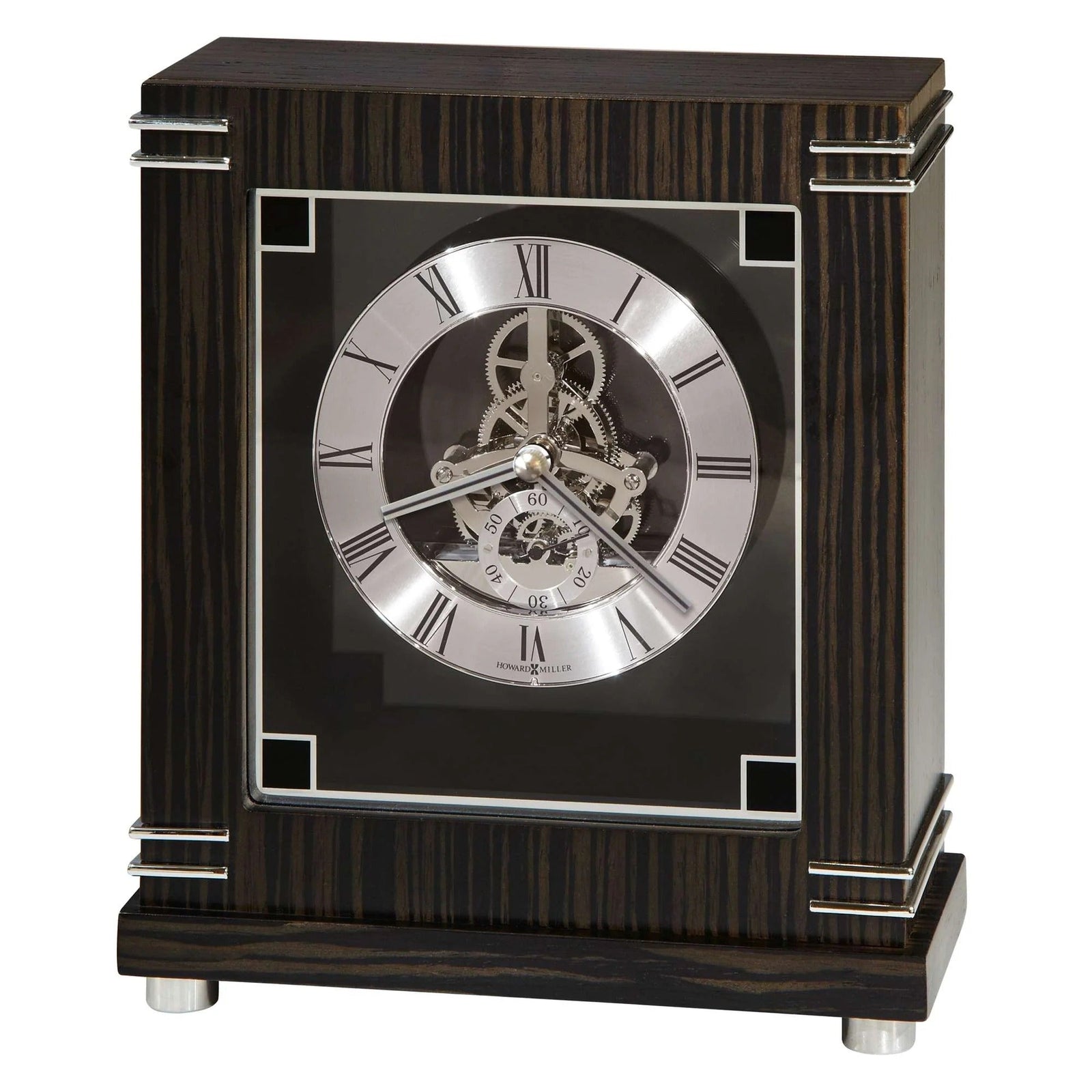 Howard Miller Batavia Wooden Skeleton Mantel Clock 23cm 635177 1