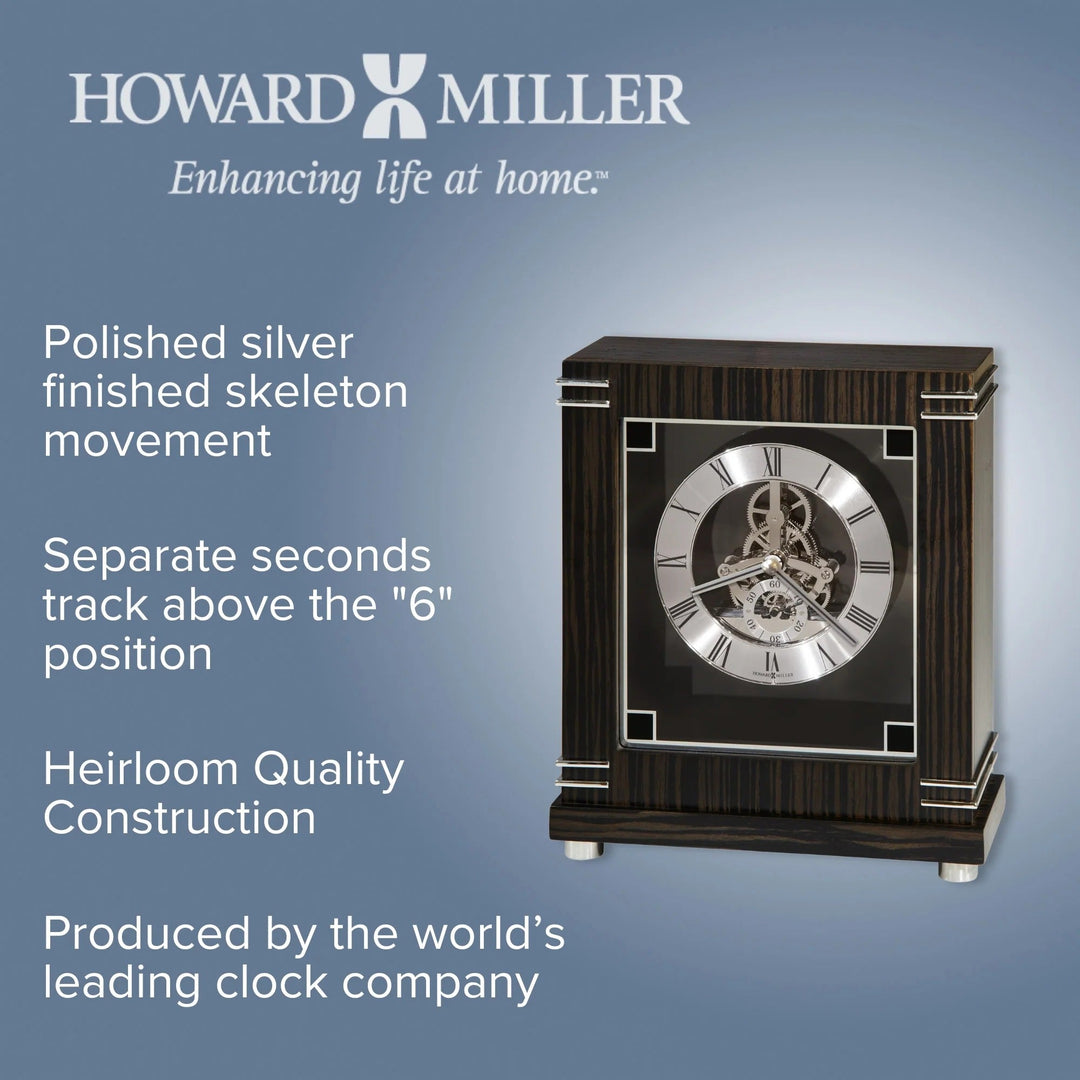 Howard Miller Batavia Wooden Skeleton Mantel Clock 23cm 635177 3