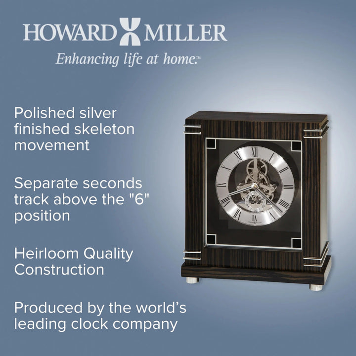 Howard Miller Batavia Wooden Skeleton Mantel Clock 23cm 635177 3