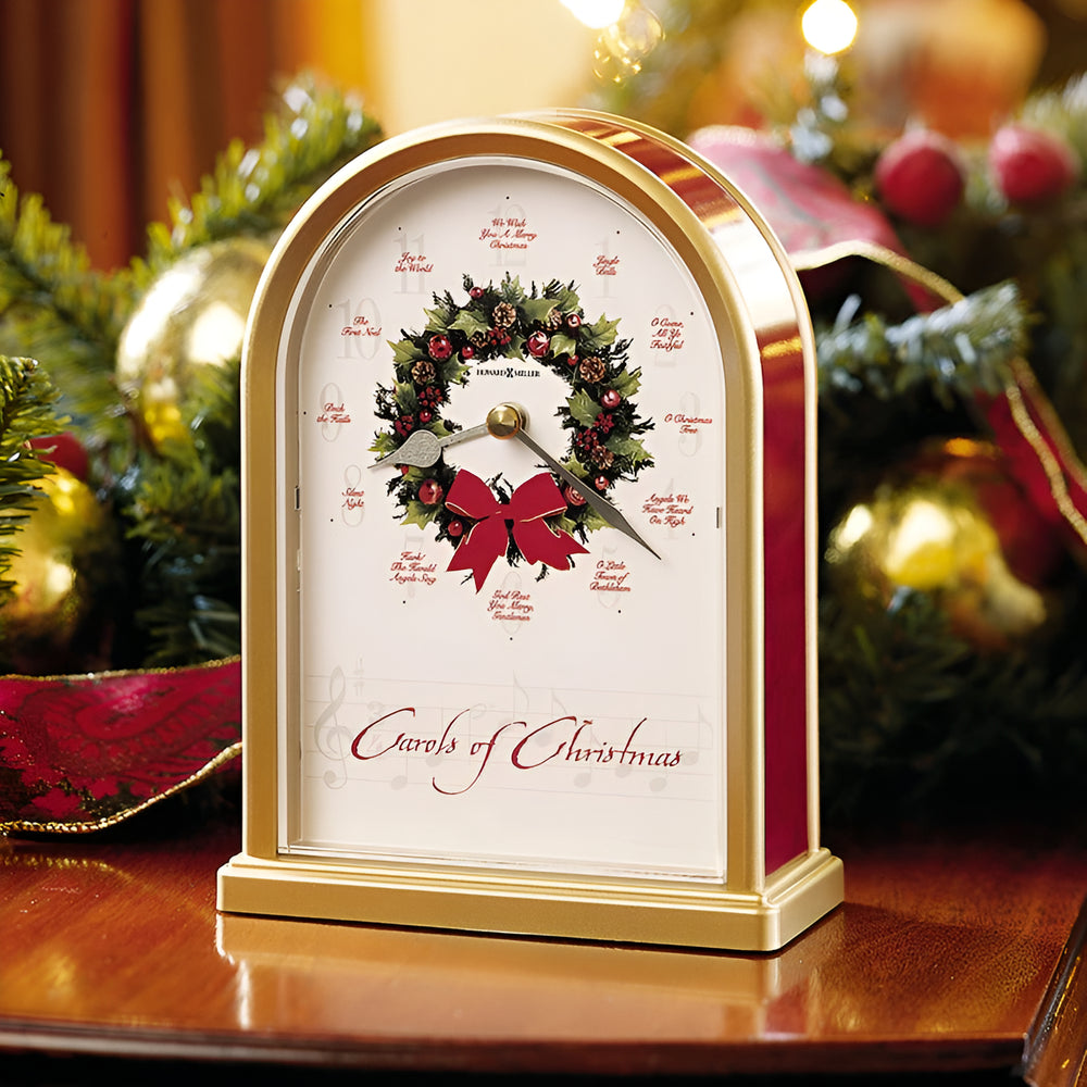 Howard Miller Carols Of Christmas II Desk Clock Brass 20cm 645424 4