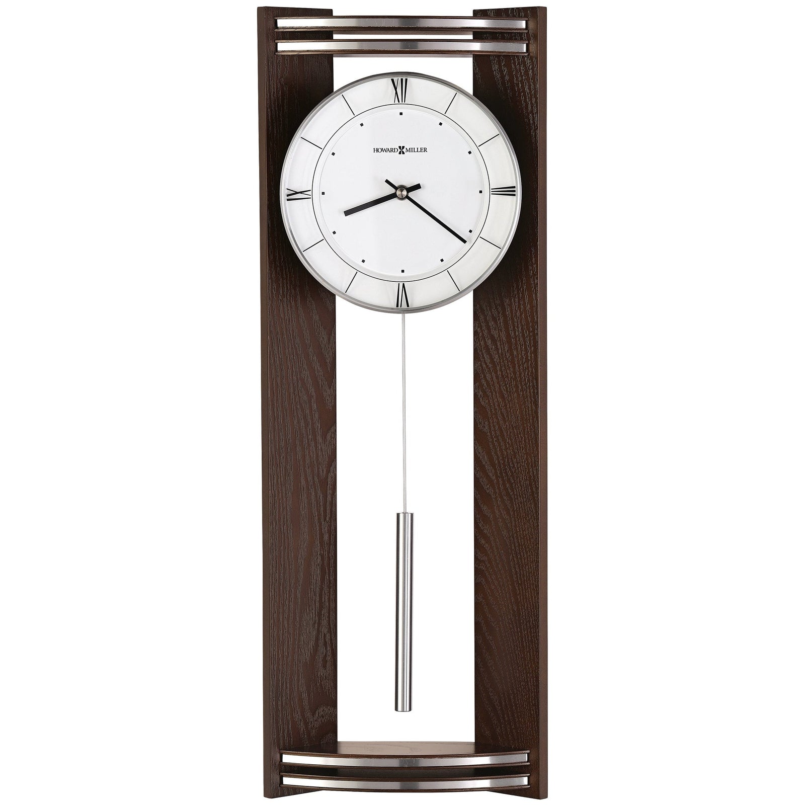Howard Miller Deco Wooden Pendulum Wall Clock Black Coffee 60cm 625695 1