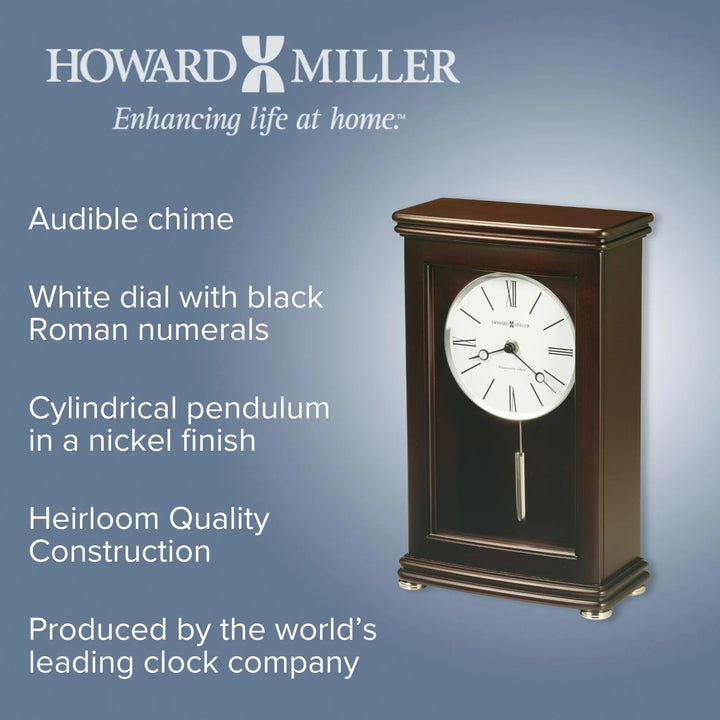 Howard Miller Lenox Pendulum Westminster Chime Mantel Clock 36cm 635233 6