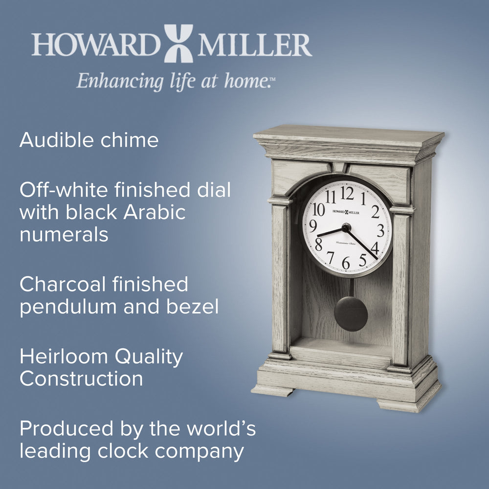 Howard Miller Mira Pendulum Westminster Chime Mantel Clock 36cm 635252 2