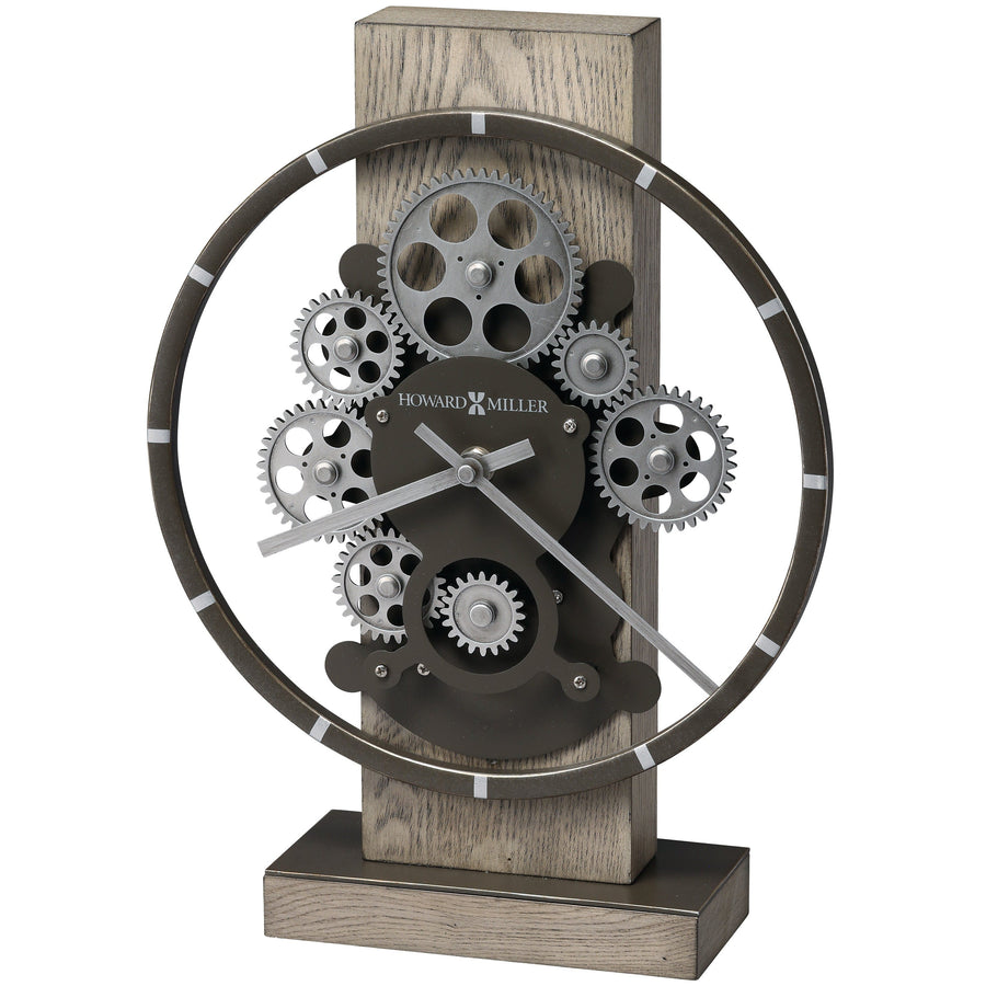Howard Miller Nellie Wood Metal Moving Gears Mantel Clock 36cm 635253 1