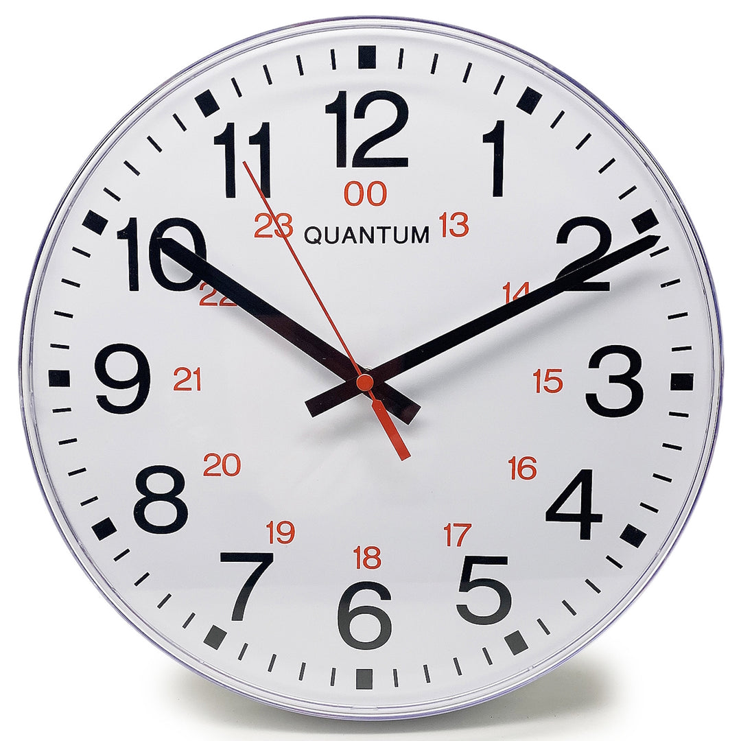 Jadco 24 Hour Analogue Convex Lens Wall Clock, 30cm 6201 1