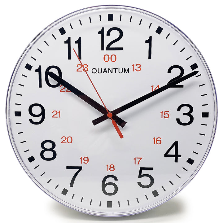 Jadco 24 Hour Analogue Convex Lens Wall Clock, 30cm 6201 1