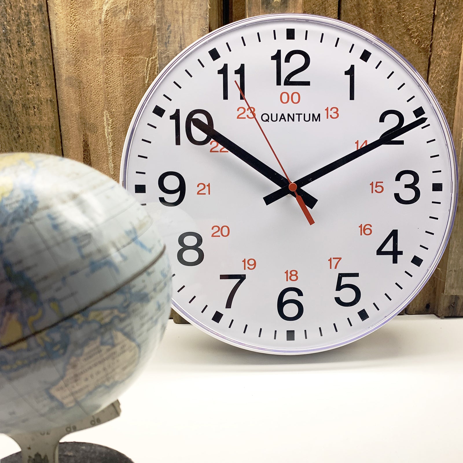 Jadco 24 Hour Analogue Convex Lens Wall Clock, 30cm 6201 2