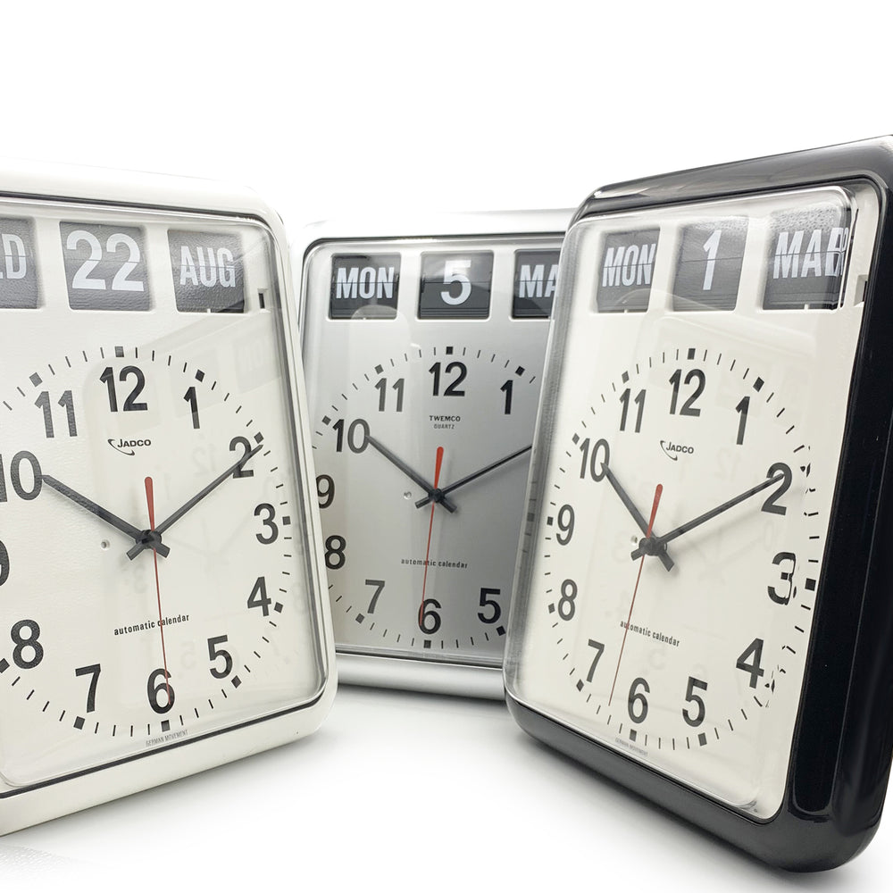 Jadco Analogue with Flip Calendar Wall Clock Silver 38cm BQ12-Silver 2