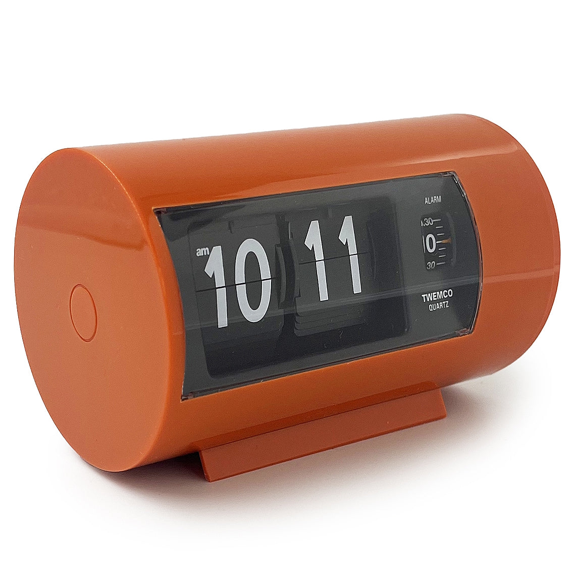 Jadco Cylindrical Flip Card Rotating Dial Alarm Clock Orange 12cm AP28-Orange 1