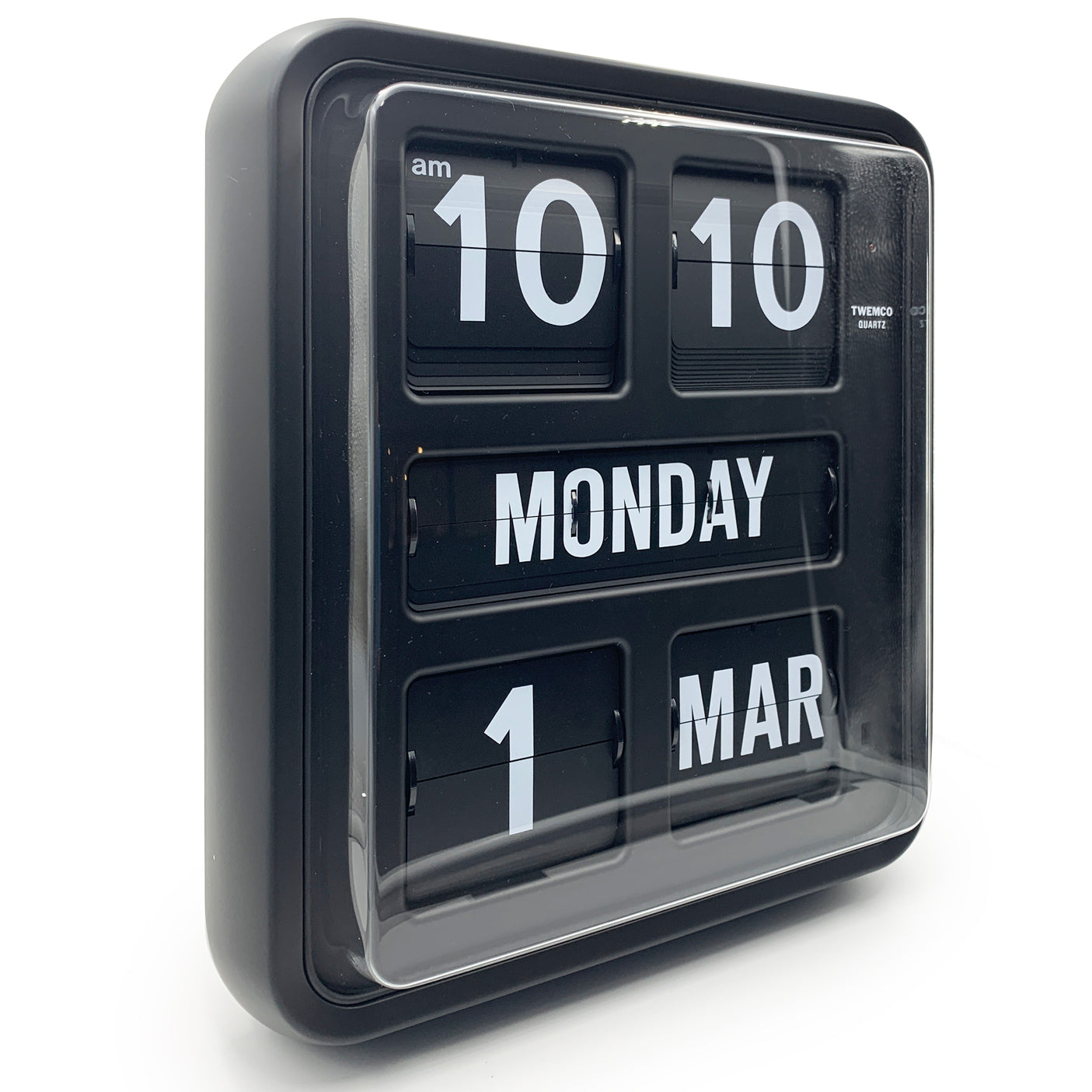 Jadco Day Of The Week Flip Calendar Wall Clock Black 38cm BQ170-BlackCase 1