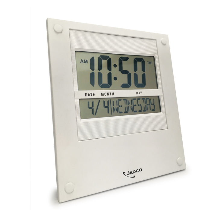 Jadco Day of the Week and Calendar Digital Wall Clock, 25cm