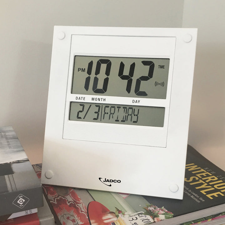 Jadco Day of the Week and Calendar Digital Wall Clock, 25cm
