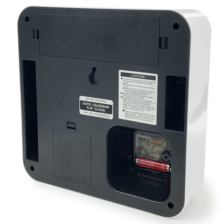 Jadco Fartech Retro Square Flip Calendar Wall Desk Clock Black 24cm AD650-Black 4