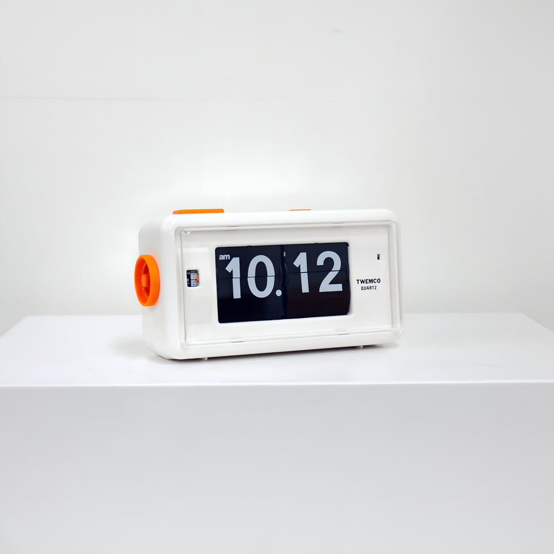 Jadco Flip Card Rotating Dial Alarm Wall and Desk Clock White 20cm AL30 LifeStyle