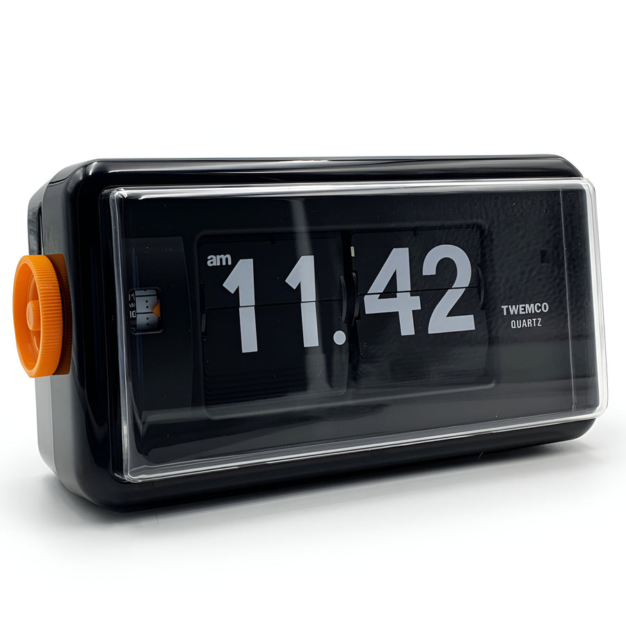 Jadco Flip Card Rotating Dial Alarm Wall and Desk Clock Black 20cm AL30-Black 3