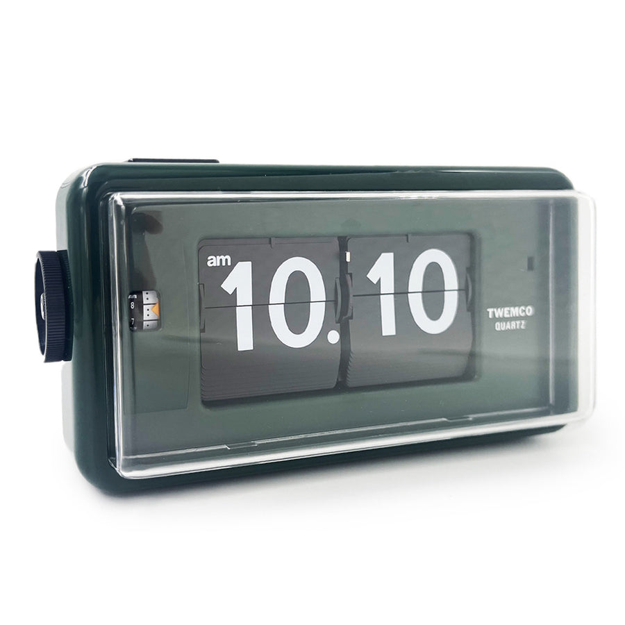 Jadco Flip Card Rotating Dial Alarm Wall and Desk Clock Green 20cm AL30-Green
