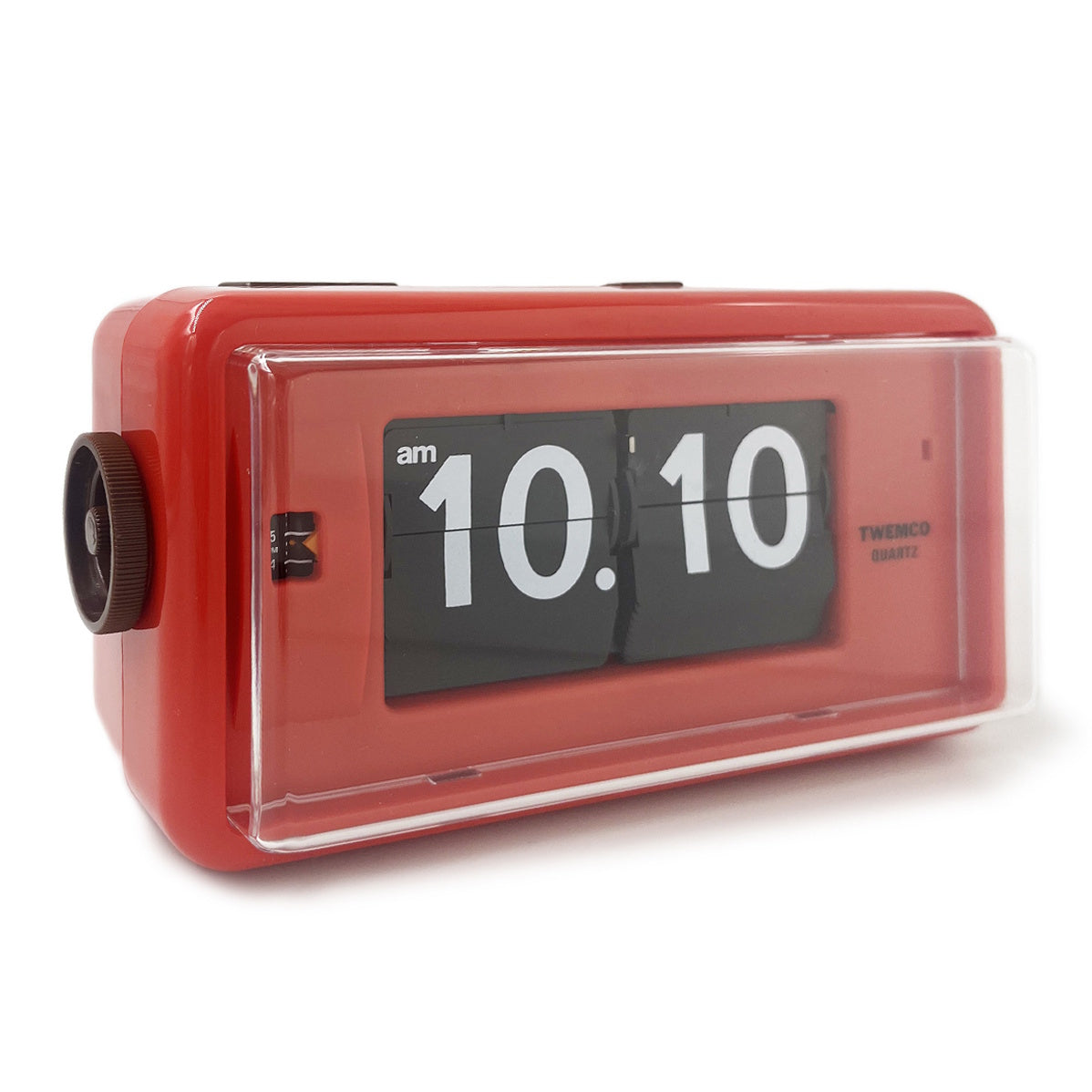 Jadco Flip Card Rotating Dial Alarm Wall and Desk Clock Red 20cm AL30-Red