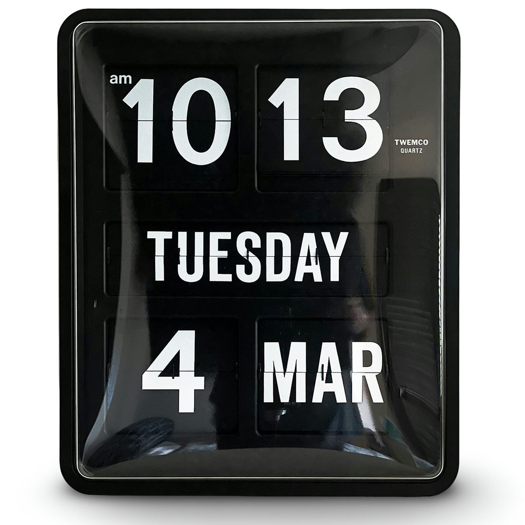 Jadco Giant Day Of The Week Flip Calendar Wall Clock Black 57cm BQ1700-AllBlack 1