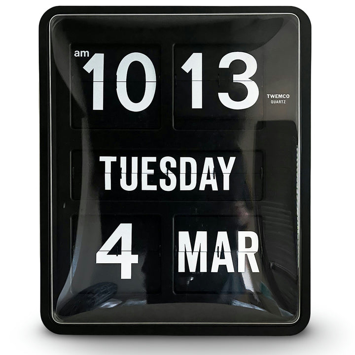 Jadco Giant Day Of The Week Flip Calendar Wall Clock Black 57cm BQ1700-AllBlack 1