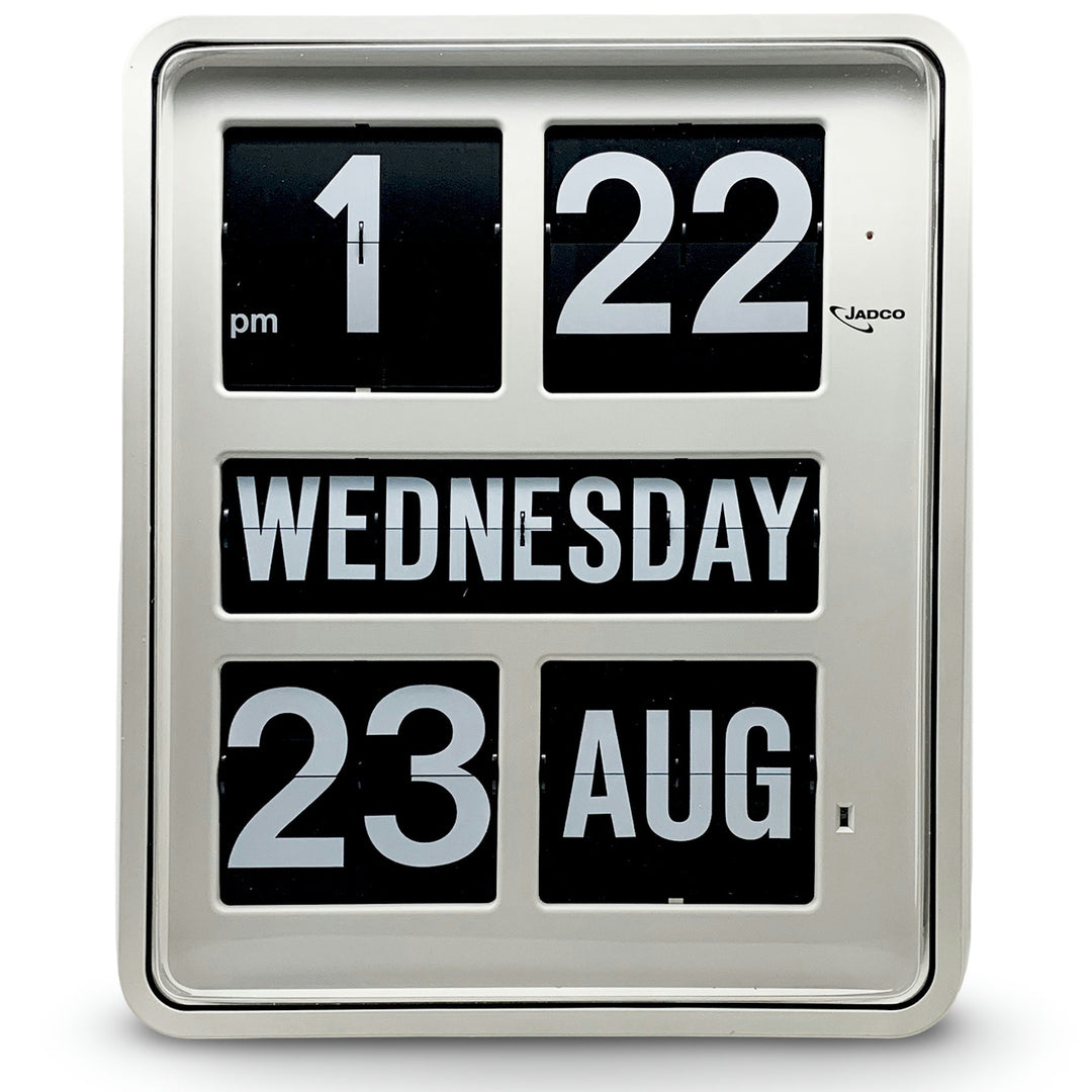 Jadco Giant Day Of The Week Flip Calendar Wall Clock White 57cm BQ1700 1