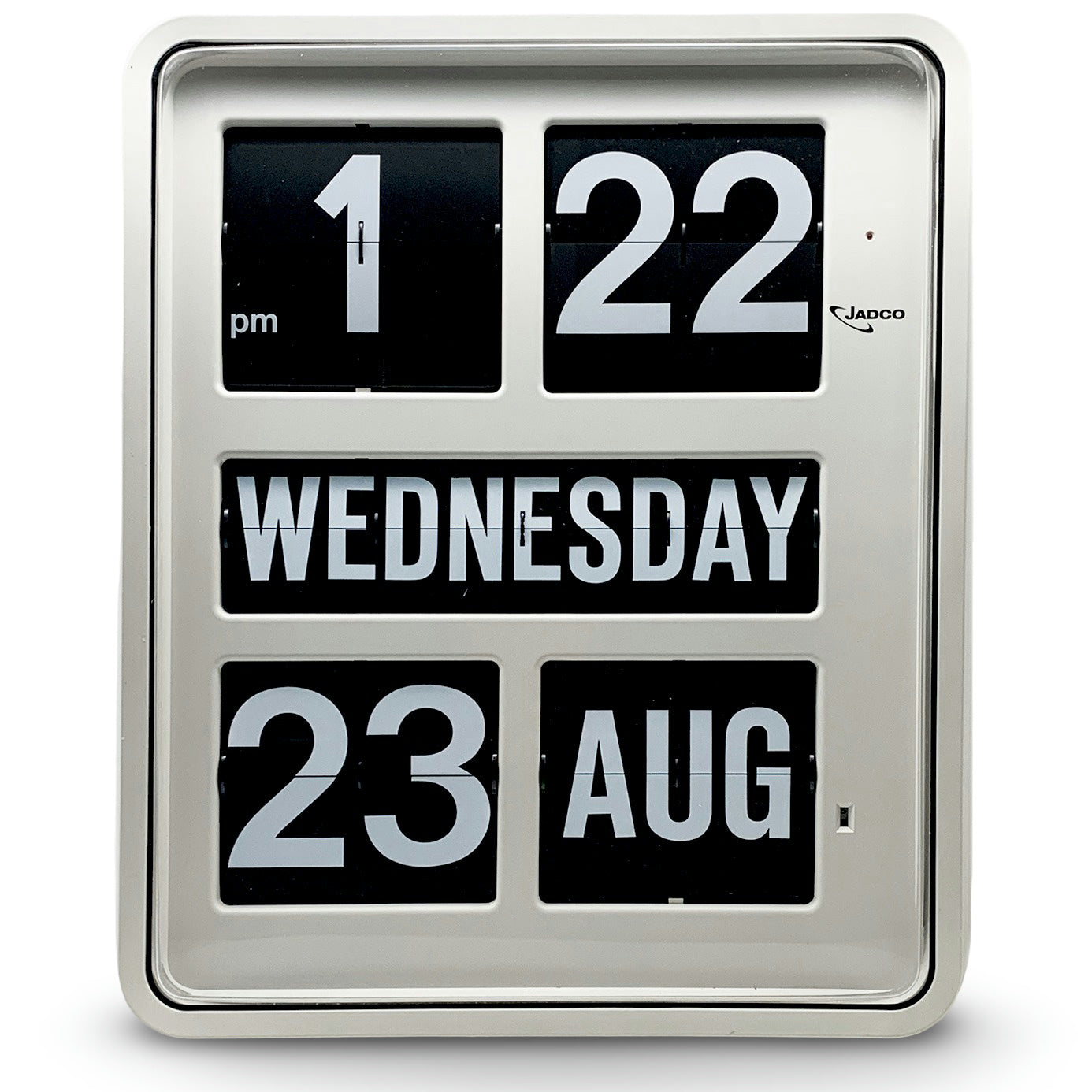 Jadco Giant Day Of The Week Flip Calendar Wall Clock White 57cm BQ1700 1