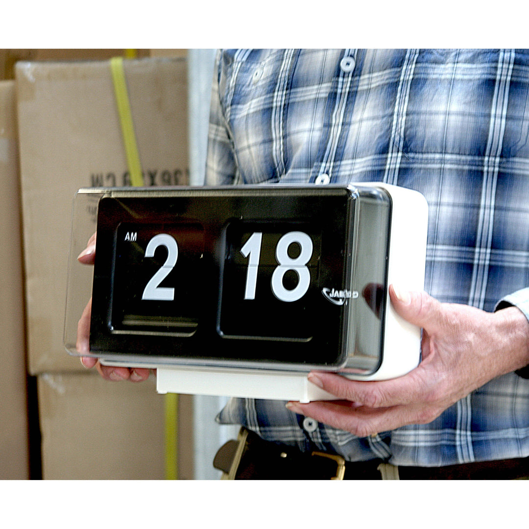 Jadco Harvey Digital Flip Card Wall and Desk Clock 24hr White 29cm BQ5024HR 2 #time-format_24hr